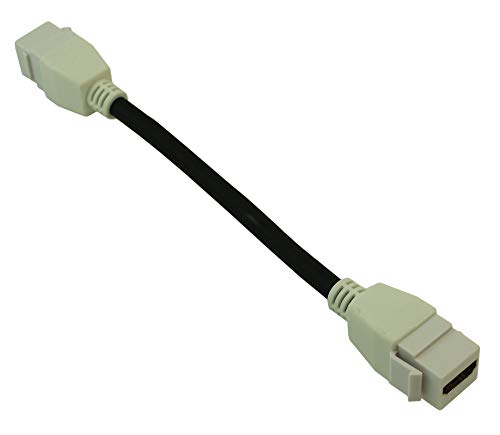 MycableMart Keystone Jack Insert / Dongle Tip - HDMI kabl Ženka / Žena, Bijela 8 inča