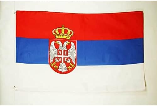 AZ Zastava Srbije Zastava 3 'x 5' - Srpske zastava 90 x 150 cm - Baner 3x5 FT Light Poliester