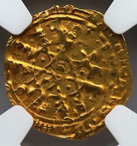 Npr. 1035-1094 AD Fatimid Kalifat pod al-Mustansir Billah, ovjereni srednjovjekovni zlatni novčić srednjeg