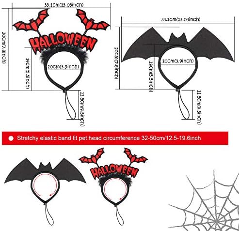 RYPET pas bat kostim 2pcs - pasa šišmiša kaing trake za glavu Halloween Pas kostimi za srednje i velike