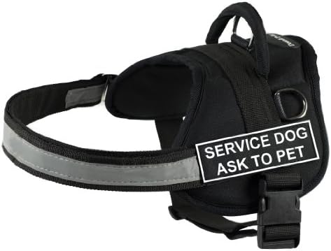 DT Works kabel, servisni pas pita za kućne ljubimce, crno / bijelo, male - odgovara veličina opsega: 25-inčni