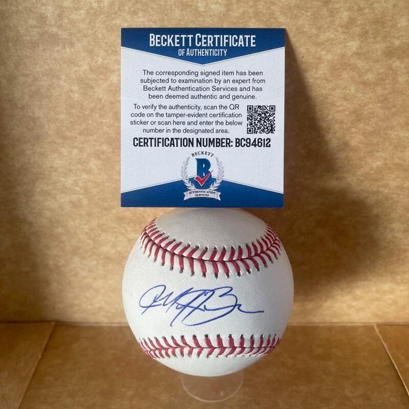 Alex Bregman Autographed/Signed Houston Astros OML Baseball Beckett
