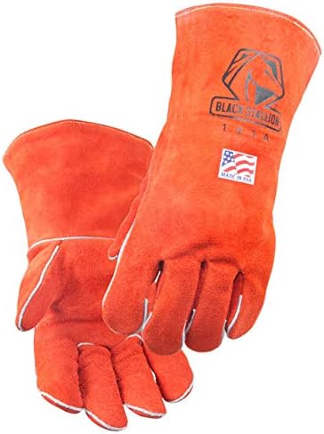 Crna stalka 101a Premium kravlje ručne rukavice za zavarivanje 16 Dužina izrađena u SAD-u, srednja