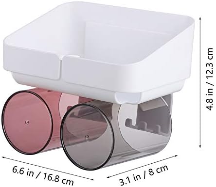 Zerodeko 3 setovi plastični polica za pohranu višenamjenska toaletna stalak za skladištenje sa dvije šalice