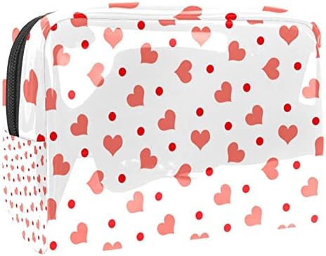 Vodootporna torba za šminke, šminka, putni kozmetički organizator za žene i djevojke, ružičasto crveno srce