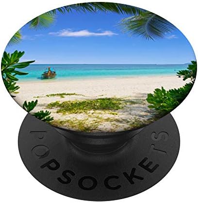 Tropska plaža i ocean Popsoccocts Popgrip: Zamotavanje za hvatanje za telefone i tablete