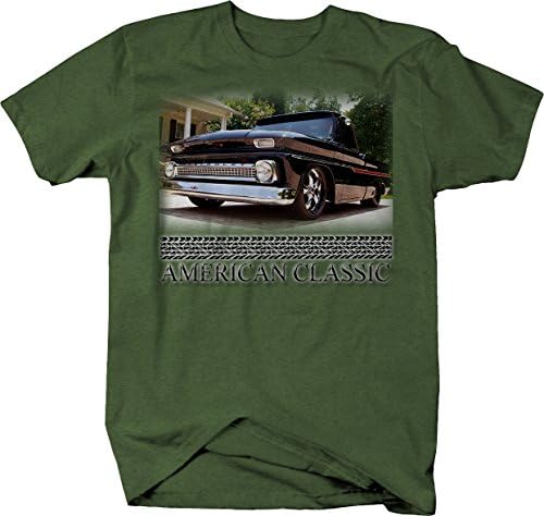Američki klasični mišićni automobil C10 Crni i kromirani kamion 1960-66 majica za muškarce