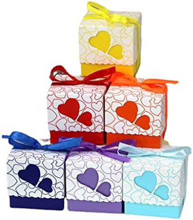 Halou 150pcs Love Heart Hollow poklon bombona kutije za vjenčani zabava Favorit Pokloni torbe s vrpcom za
