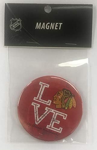 Chicago Blackhawks 3 Love Okrugli logo NHL licencirani magnet - novi u paketu