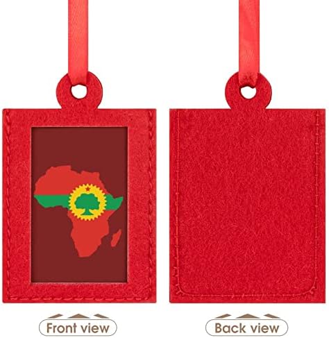 Oromo Flag na mapi Afrike mini božićni okvir ukrasa ukrasi osjetili su viseći foto okvire za zabavne praznične