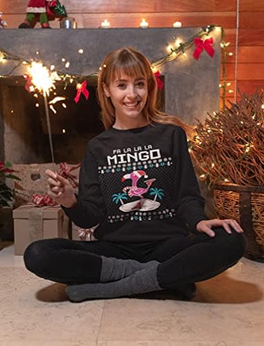 FA LA LA FLAMINGO Dukserica Žene Teen Girls ružni božićni džemper stil