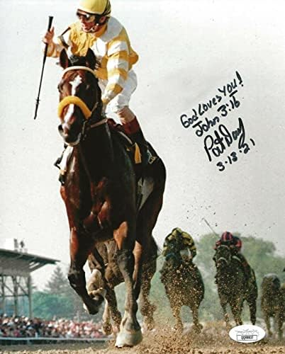 PAT DAN KENTUCKY DERBY potpisao 8x10 photo Hall of Fame Horse Jockey 4 JSA - AUTOGREGHED FOTOGRAFIJE KOJANJA