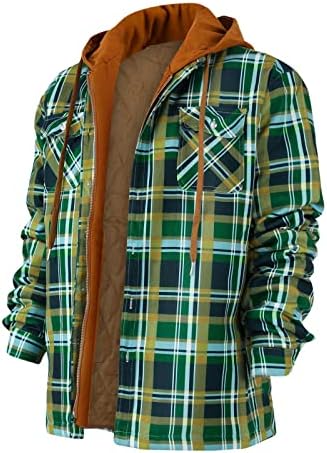 Muški duksevi pulover prekriveni obloženi gumb dolje dolje karirane košulje dodajte baršuna da drže topla