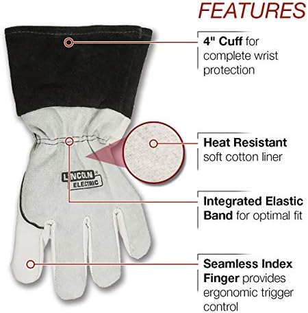 Lincoln Electric DynaMIG tradicionalne mig rukavice za zavarivanje / vrhunska koža / velika / K3805-L