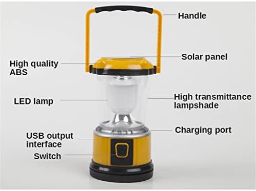 YFQHDD CAMPING TENT lampica Snažna svjetiljka Solarni prijenosni fenjer Punjiva svjetlo za hitnu svjetlo