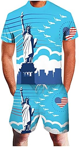 Gdjgta Dan nezavisnosti Track za muškarce Američka zastava Ispis 3D ispis 4. jula Patriotsko sportove i postavlja odijelo