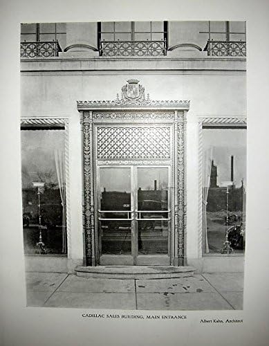 Historijskifindings Fotografija: Glavni Ulaz,Zgrada Prodaje Cadillac,Detroit,Michigan, 1921, Albert Kahn