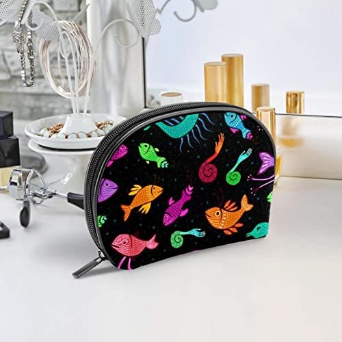 Toaletna torba, kozmetička torba za putovanja za žene muškarce, crtane okeane životinjske ribe