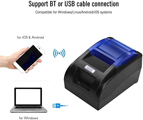 58mm termalni štampač računa sa BT USB interfejsom za brzu kartu za račun jasno štampanje kompatibilno sa