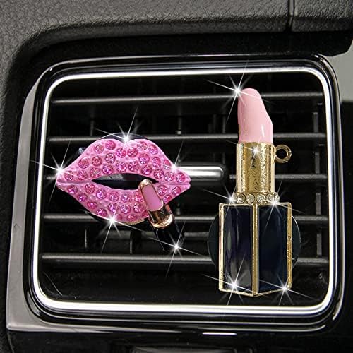 Maxtech Diamond Lips Outlip, seksi usne Bling auto šarm Zračni otvor klipovi Rhinestone Auto pribor Diamond