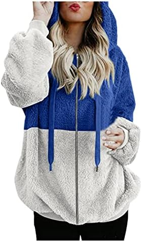 Foviguo Plus size Ženske zimske kapute, dugi rukav zimski pulover dama preveliki pulver za crtež