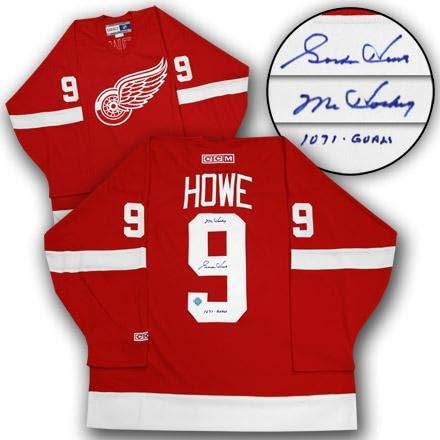 Gordie Howe Detroit Crvena krila Autographing Vintage CCM dres - autogramirani NHL dresovi