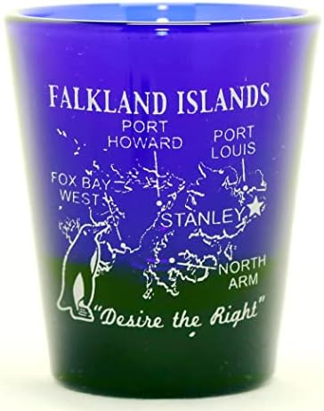 Falklandska Ostrva Kobaltno Plavo Staklo Klasičnog Dizajna