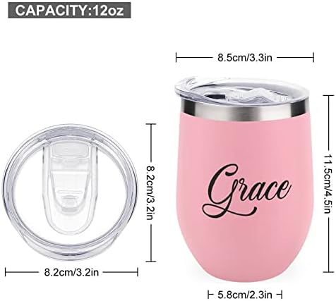 Grace religiozni citat vakuum izolirani putnik ružičastih 12oz BPA besplatna elektropoljetna bočica u unutrašnjosti