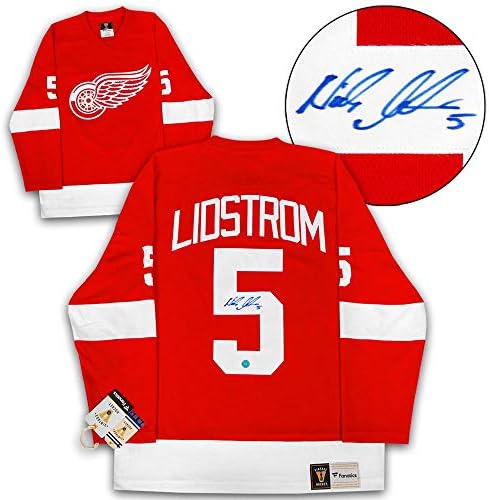 Nicklas Lidstrom Detroit Crvena krila potpisana retro fanatics dres - autogramirani NHL dresovi