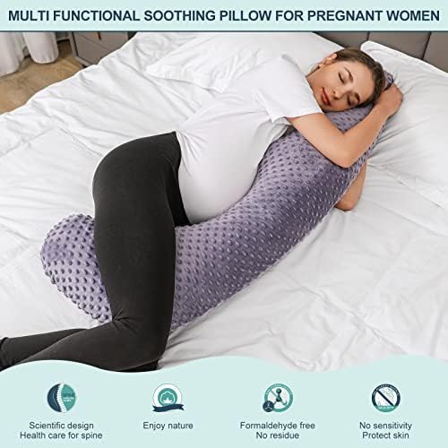 J oblikovani trudnički jastuci - mekani i udobni jastuk za trudničko tijelo za spavanje sa strane, izdržljiv i rastezljiv jastuk za trudnice pogodan za podršku za glavu, vrat i trbuh