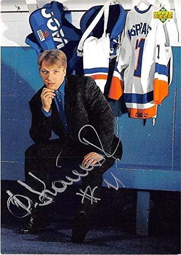 Autograpsko skladište 651638 Darius Kasparaitis autogramirana hokejaška kartica - New York Islanders 67-1992