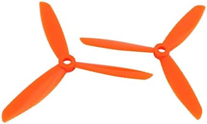 X-dree par 5 x 4,5 inča narančasti 3-komovi RC avioni propeler W razmakni prstenovi (par 5 x 4,5 pulgadas