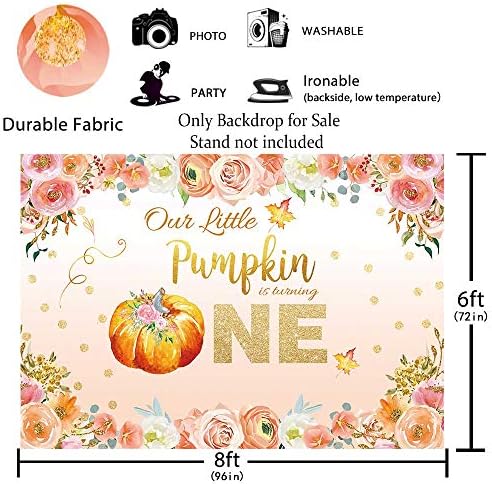 Funnytree 8x6ft izdržljiva tkanina mala bundeva okreće jednu pozadinu bez bora cvjetna princeza djevojčica
