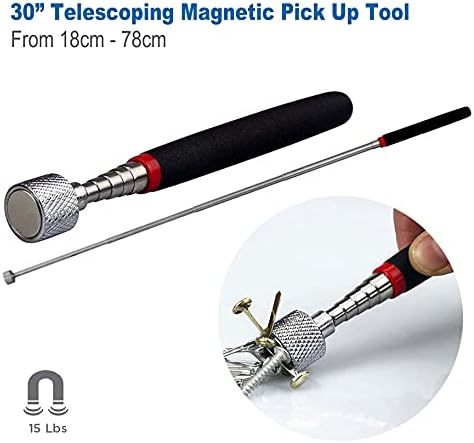 Dailymag teleskopski magnetni alat za preuzimanje, magnetni štap od 15 Lbs, teleskop od 30 inča za male