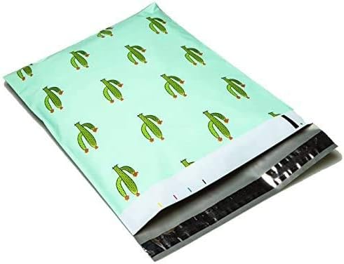 10x13-Mint Cactus Designer štampani Poli Mailers koverte za otpremu samo zaptivanje Butik šik prilagođene