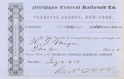 Jacob Little-Michigan Central Railroad-Transfer Receipt