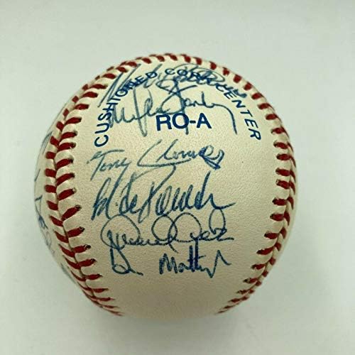 Derek Jeter Mariano Rivera Cour Four Rookie 1995 Yankees potpisao je bejzbol JSA - autogramirane bejzbolls