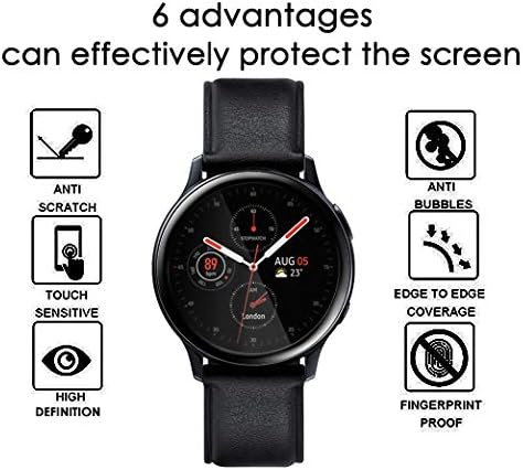 Orzero kompatibilan za Samsung Galaxy Watch Active 2 zaštitnik ekrana, 2.5 D ivice Luka visoke definicije
