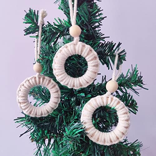 Automobil Stražnji ogledalo Pribor za viseći božićni tematski vijenac Mini Woven Garland Ornament Božićno stablo Privjesak za kućnu ormanu Garland perle za dekor