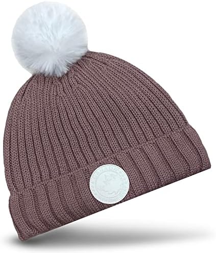 Kanada Vremenski zupčanik pleteni kapu za žene - ugodan zimski šešir s pom pom-jednom lišnim palicom