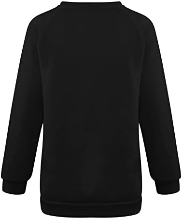 Oplxuo St Patricks Day Shirt dugi rukav Crew Neck duksevi za žene pismo Shamrock Print pulover Casual Spring