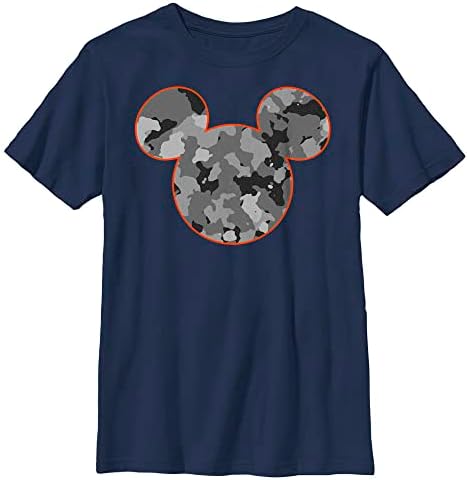 Disney Unisex Dječiji klasični Mickeys Camo dječaci majica s kratkim rukavima, tamnoplava, Omladinski Haski
