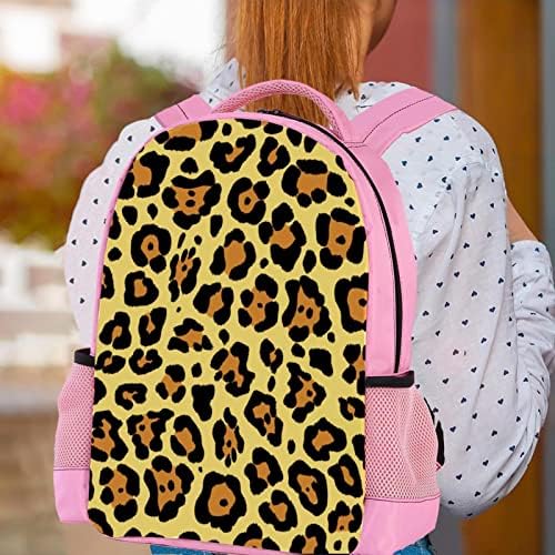 VBFOFBV ruksak za laptop, elegantan putni ruksak casual pad paketi na ramenu za muškarce, žuti leopard Print