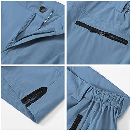 PDBOKEW muške kratke hlače Ležerne prilike lagane planinarske kratke hlače 4 džepova sa zatvaračem
