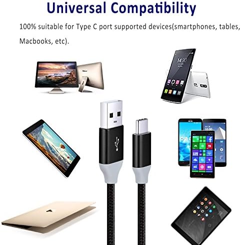 USB Tip C kabl, Pofesun USB a na USB-C brzo punjenje najlon pleteni USB C kabl kompatibilan za Samsung Galaxy