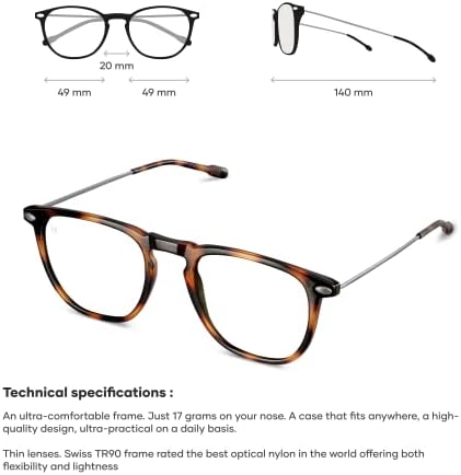 Naočale za čitanje nooz optike - kvadratni oblik - uvećavajući čitaoci za muškarce i žene - Dino model Essential