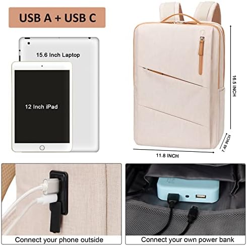 Hp hope Smart ruksak za žene putovanja, izdržljiv ruksak za nošenje sa USB priključkom za punjenje & amp;