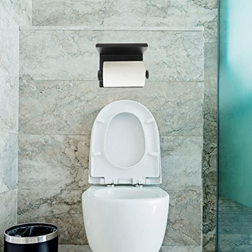 Doitool maramice 2pcs crni toaletni papir Crni toaletni papir držač sa policom Crni toaletni papir Držač