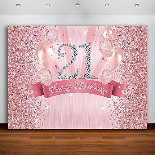 Crefelimas Glitter Pink sretan 21. rođendan pozadina dijamanti slatko 21 pozadina dvadeset prvi Rođendanska