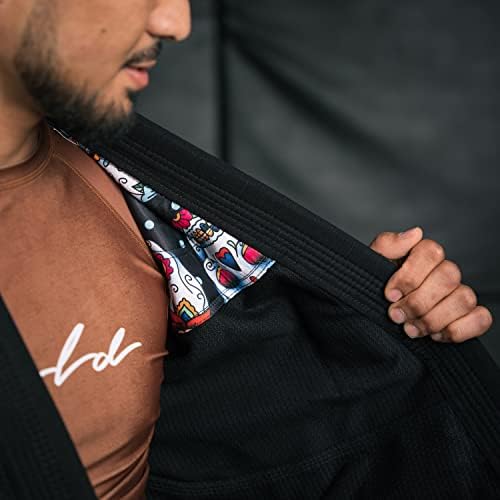 Gold Bjj Calavera Jiu Jitsu Gi - Ultra jaki zlatni tkanje premium kimono - Ibjjf Konkurencija odobrena uniforma